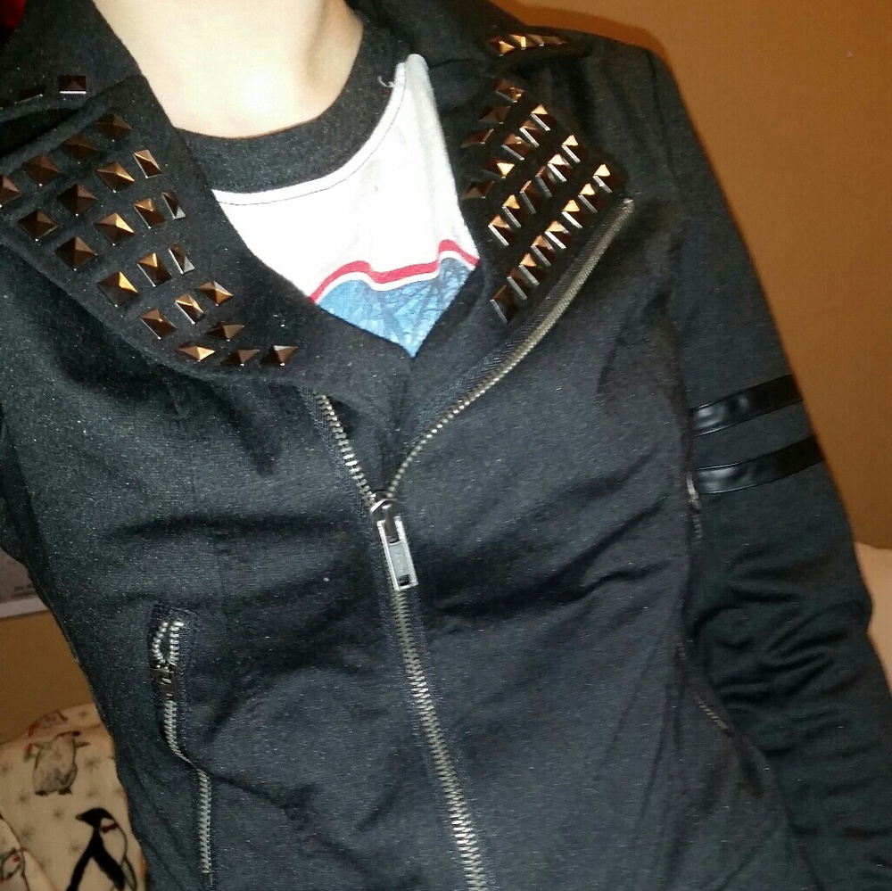Black jacket with studs